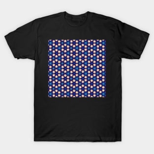 Gorgeous Blue and Gold Beadwork Inspired Fashion Print T-Shirt